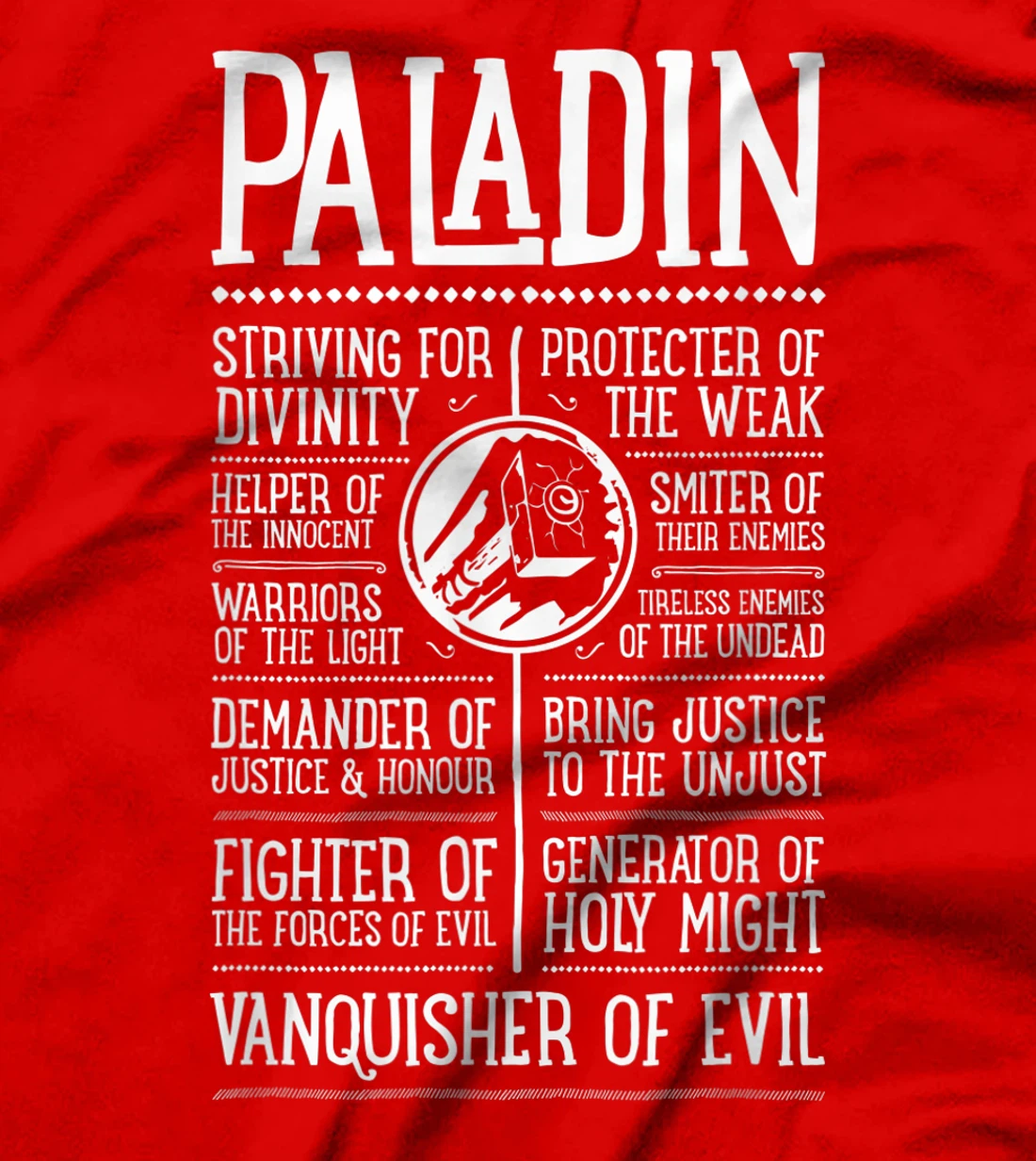 WoW Paladin Role Playing Gamer T-Shirt
