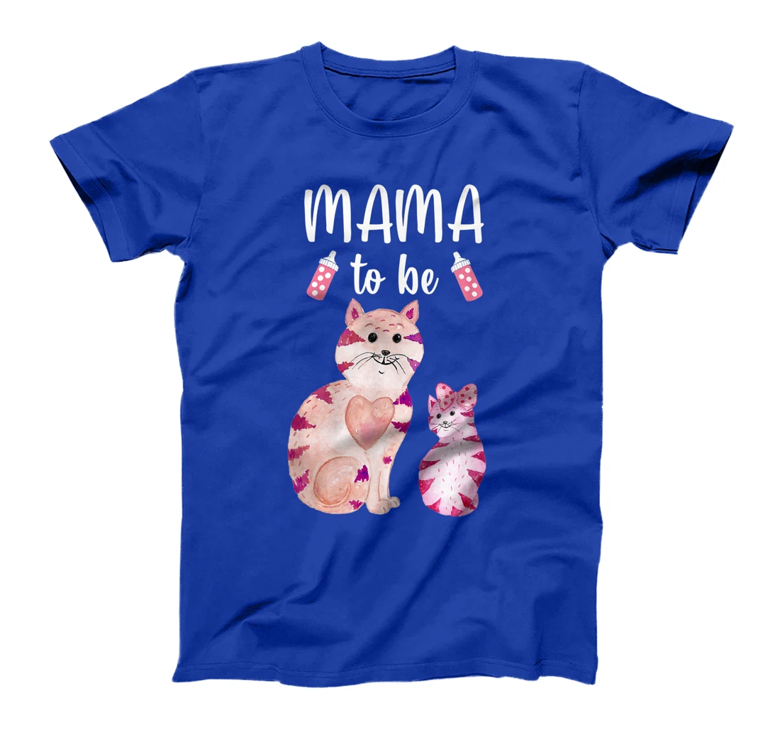 Mama To Be Cat Baby Shower For Girl T-Shirt