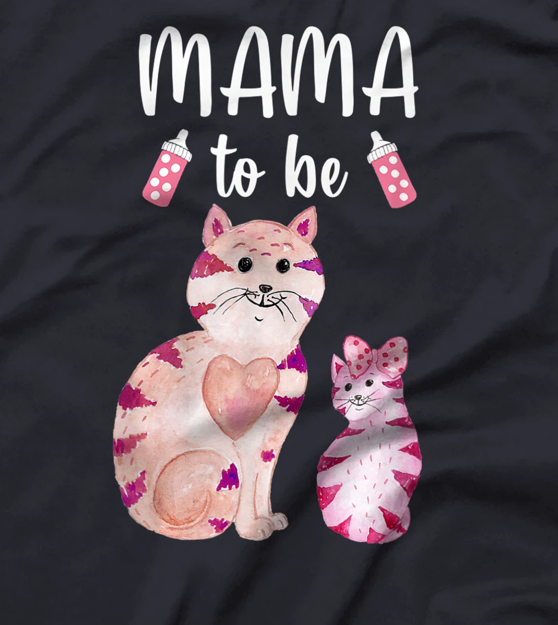 Mama To Be Cat Baby Shower For Girl T-Shirt