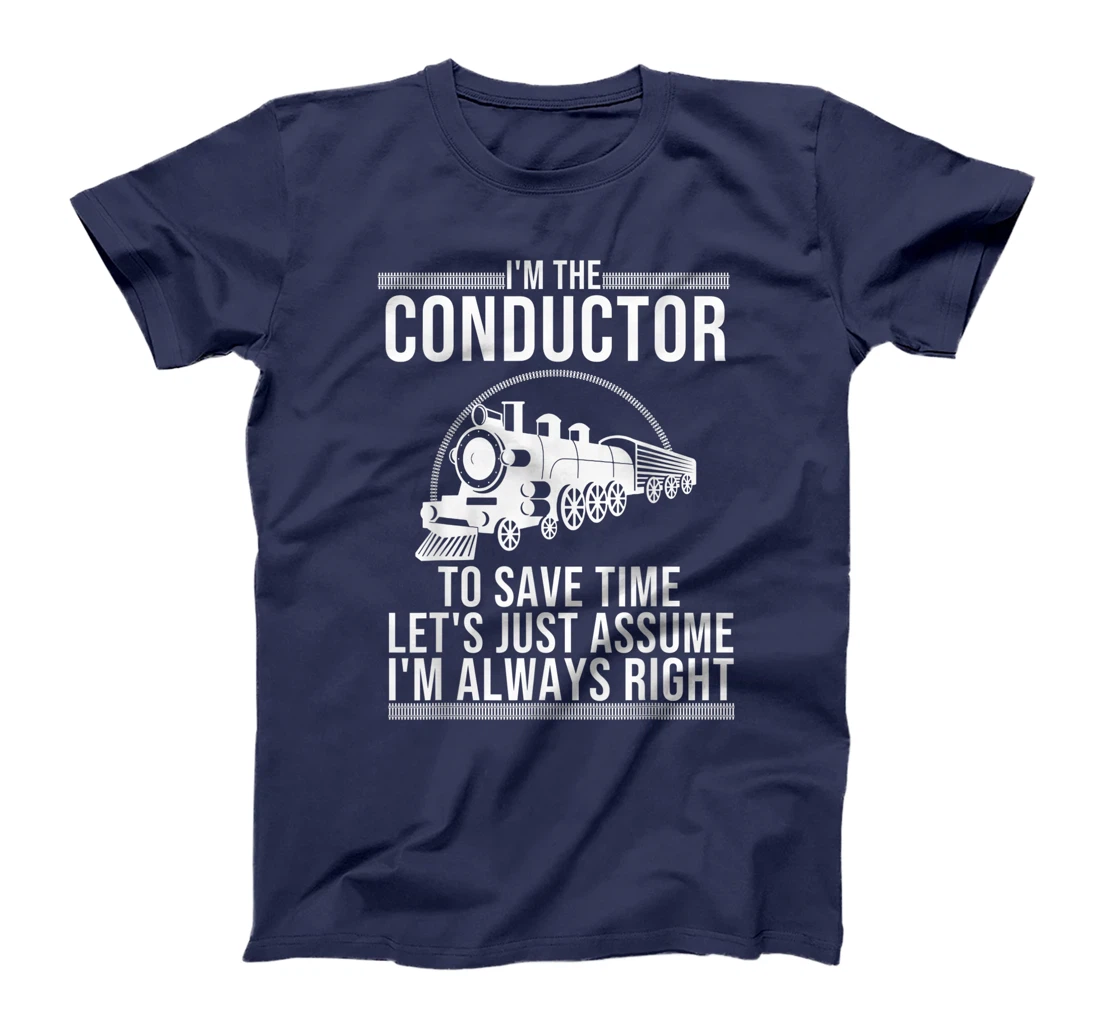 Funny Train Conductor Gift | Cute Subway Engineer Men Women T-Shirt