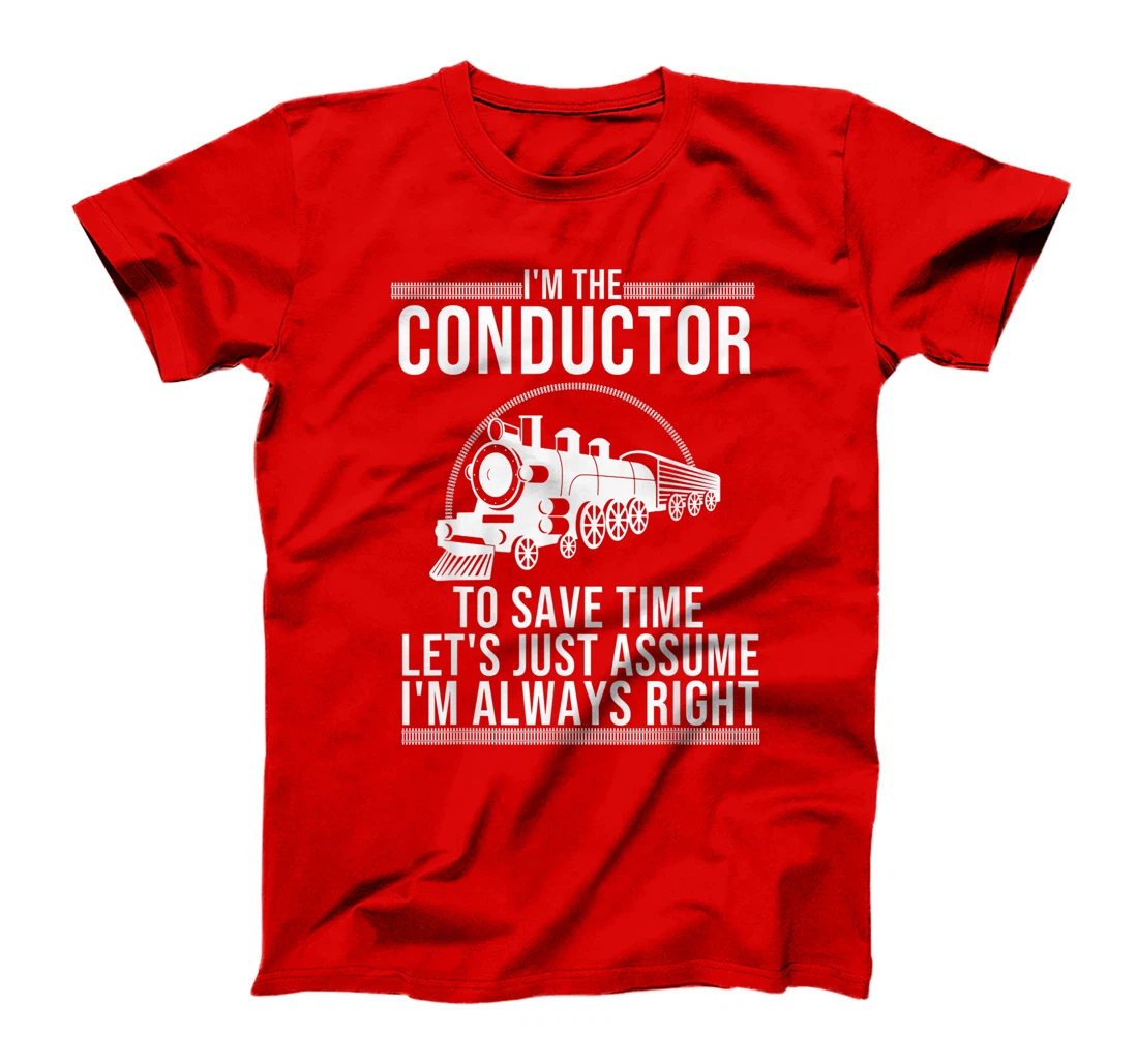 Funny Train Conductor Gift | Cute Subway Engineer Men Women T-Shirt