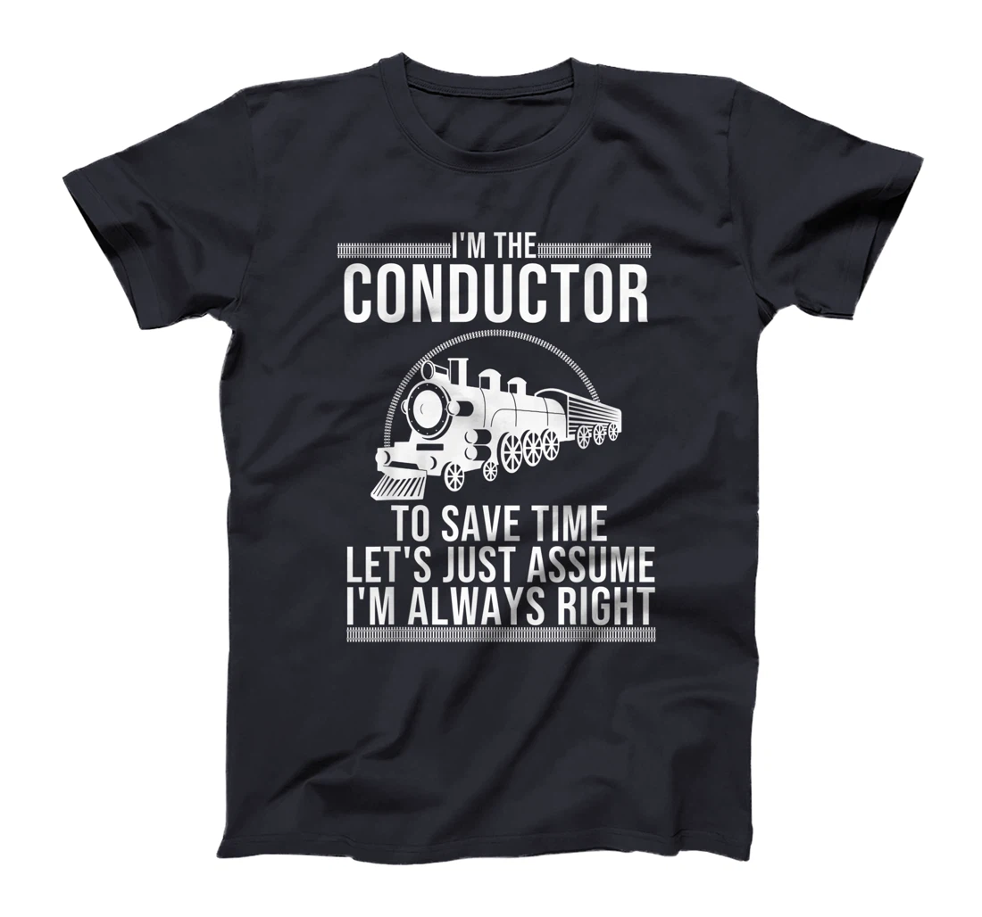 Funny Train Conductor Gift | Cute Subway Engineer Men Women T-Shirt