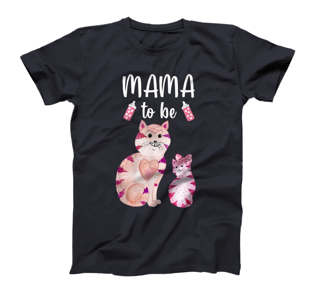 Mama To Be Cat Baby Shower For Girl T-Shirt
