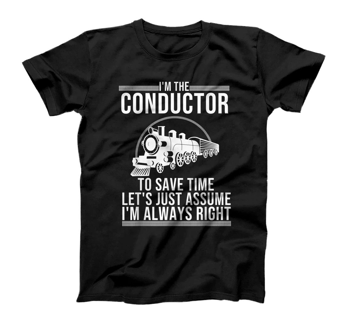 Funny Train Conductor Gift | Cute Subway Engineer Men Women T-Shirt