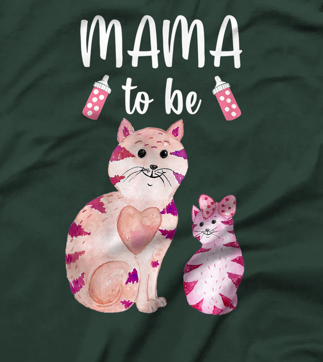 Mama To Be Cat Baby Shower For Girl T-Shirt
