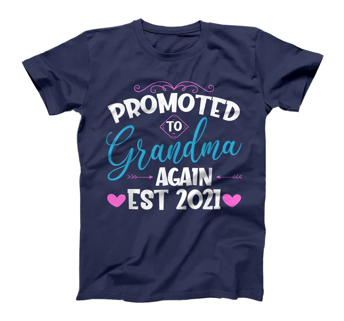 Promoted To Grandma Again 2021 Pregnancy Reveal T-Shirt
