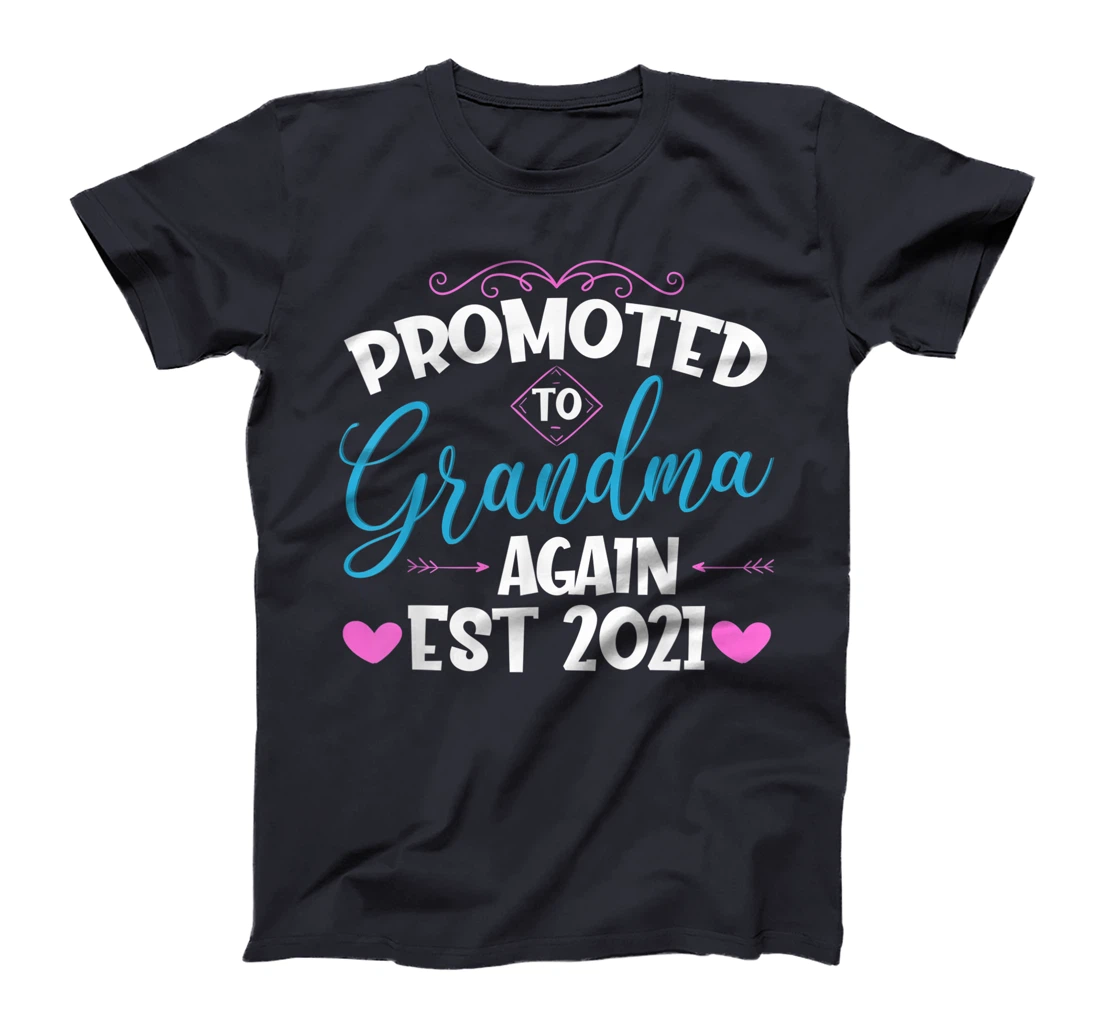 Promoted To Grandma Again 2021 Pregnancy Reveal T-Shirt