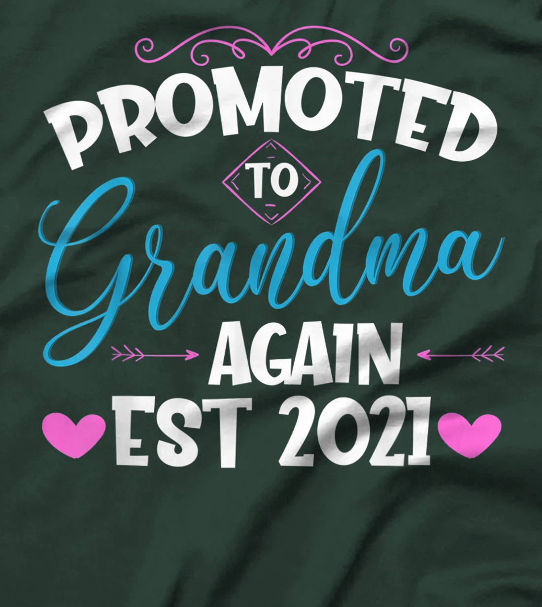 Promoted To Grandma Again 2021 Pregnancy Reveal T-Shirt