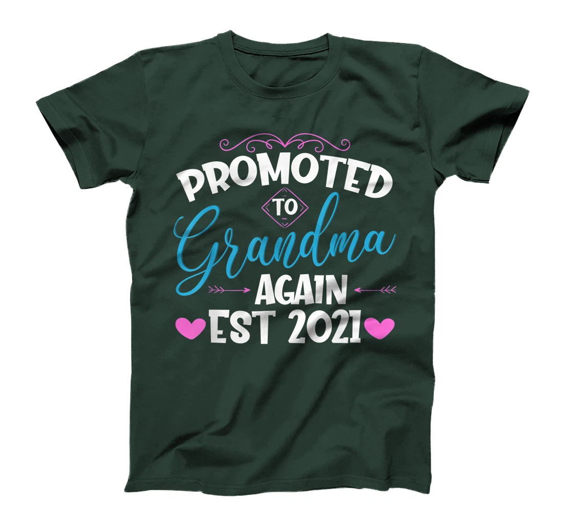 Promoted To Grandma Again 2021 Pregnancy Reveal T-Shirt