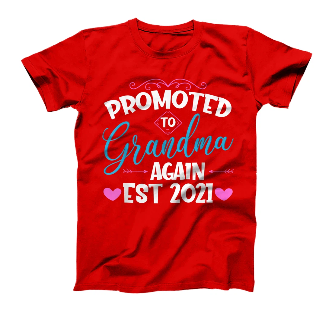 Promoted To Grandma Again 2021 Pregnancy Reveal T-Shirt