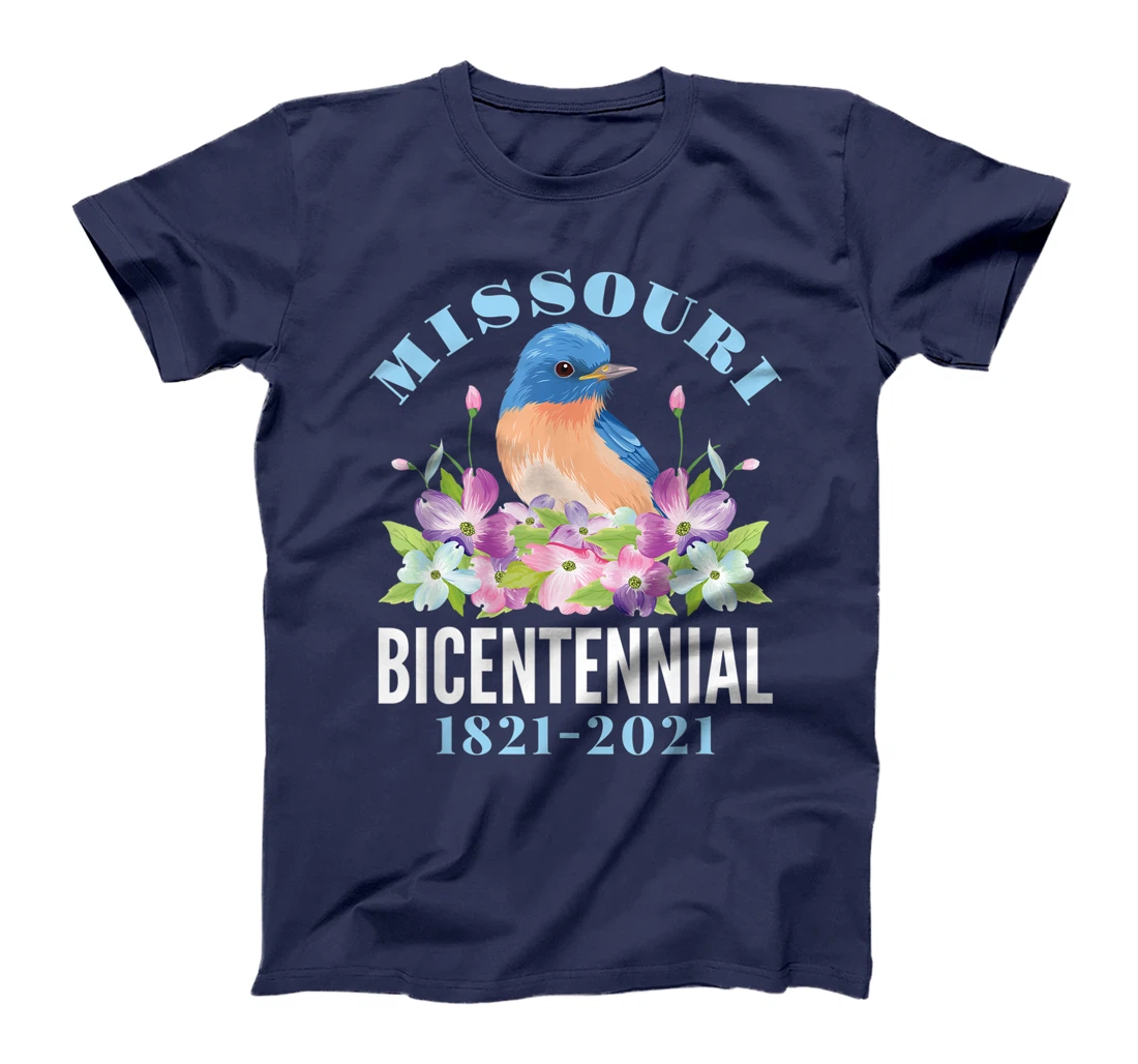 Missouri Bicentennial 2021 200 Anniversary Bluebird Dogwood T-Shirt