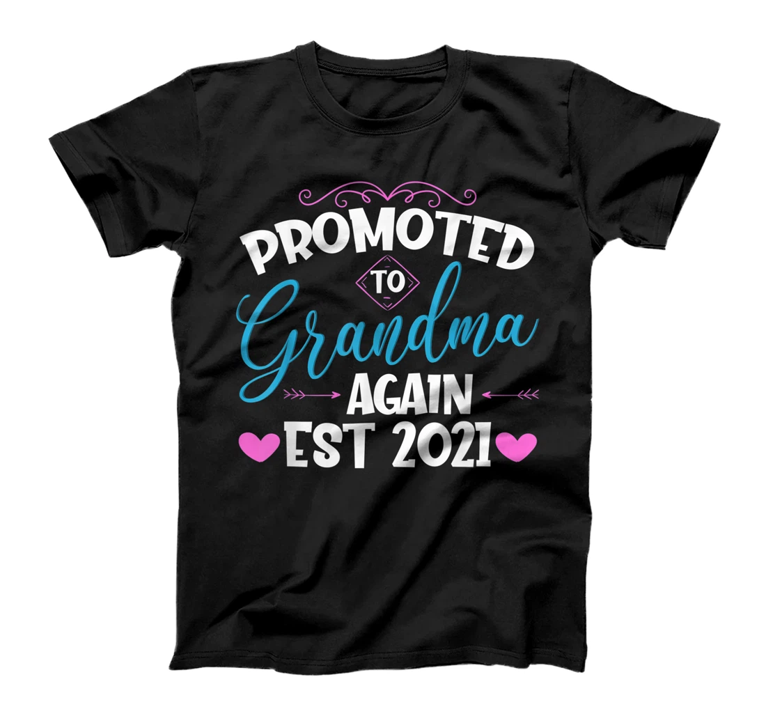 Promoted To Grandma Again 2021 Pregnancy Reveal T-Shirt
