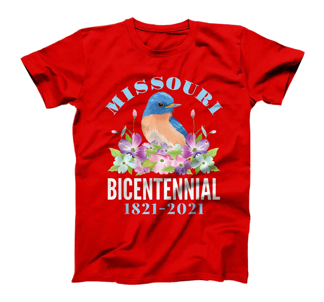 Missouri Bicentennial 2021 200 Anniversary Bluebird Dogwood T-Shirt