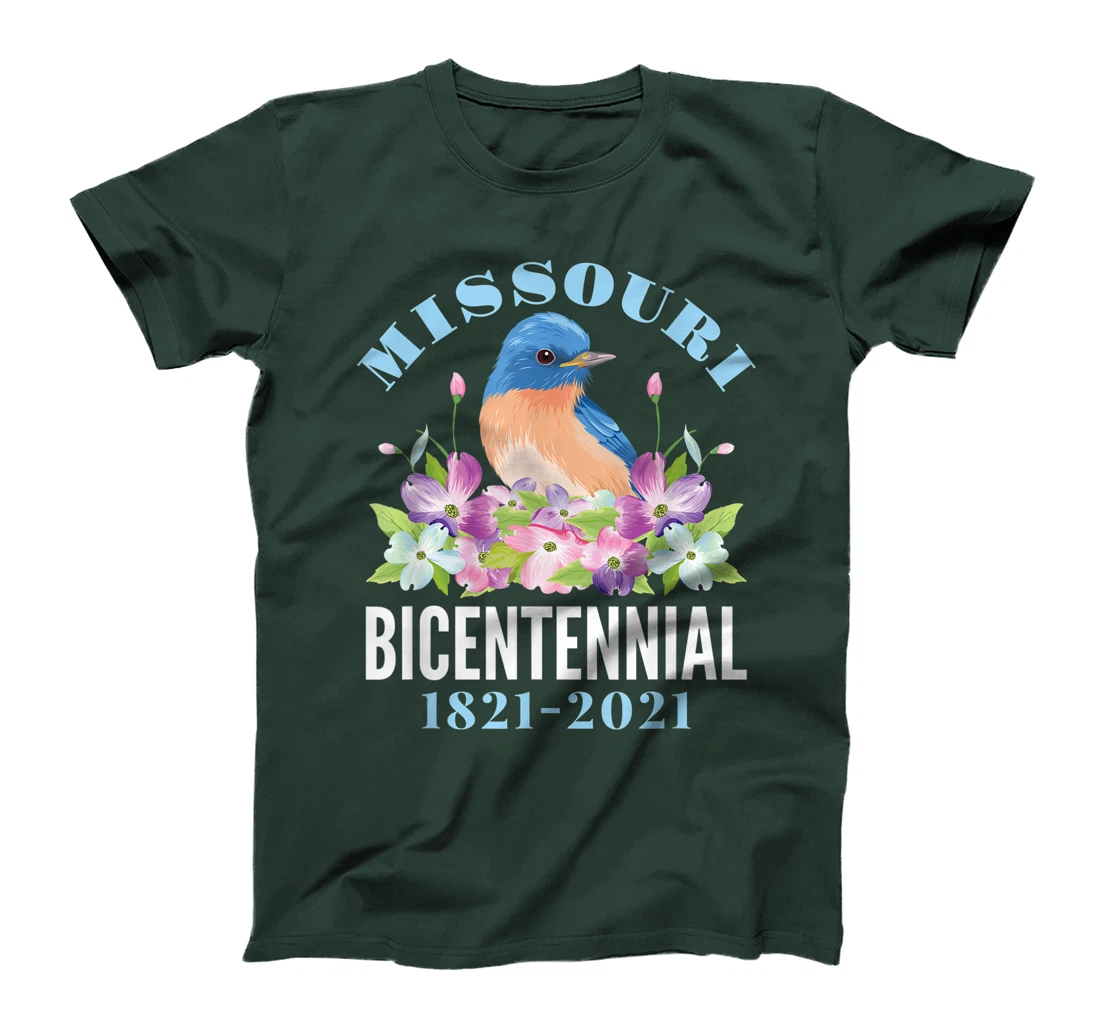 Missouri Bicentennial 2021 200 Anniversary Bluebird Dogwood T-Shirt
