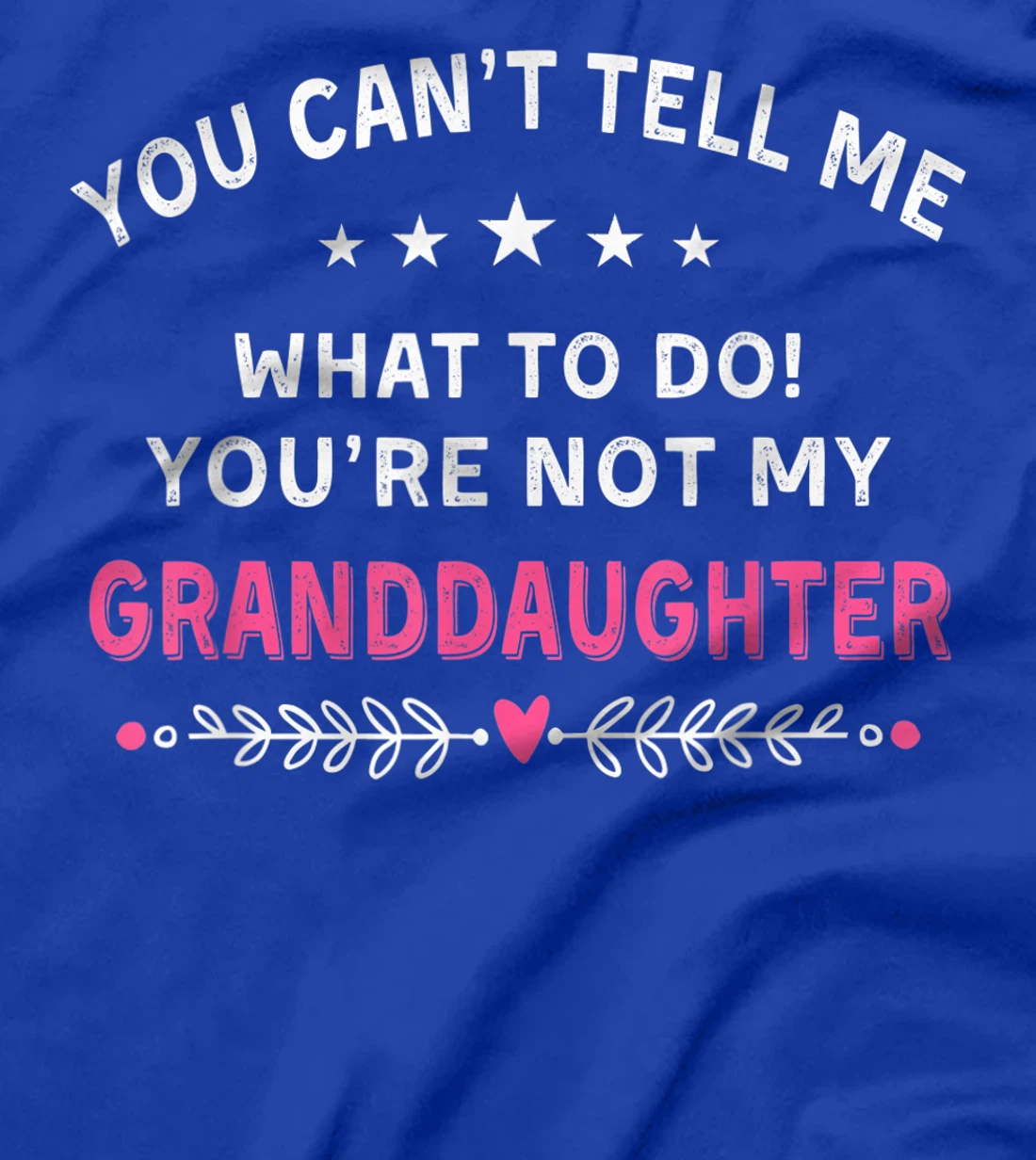 You Can't Tell Me What To Do You're Not My Granddaughter T-Shirt