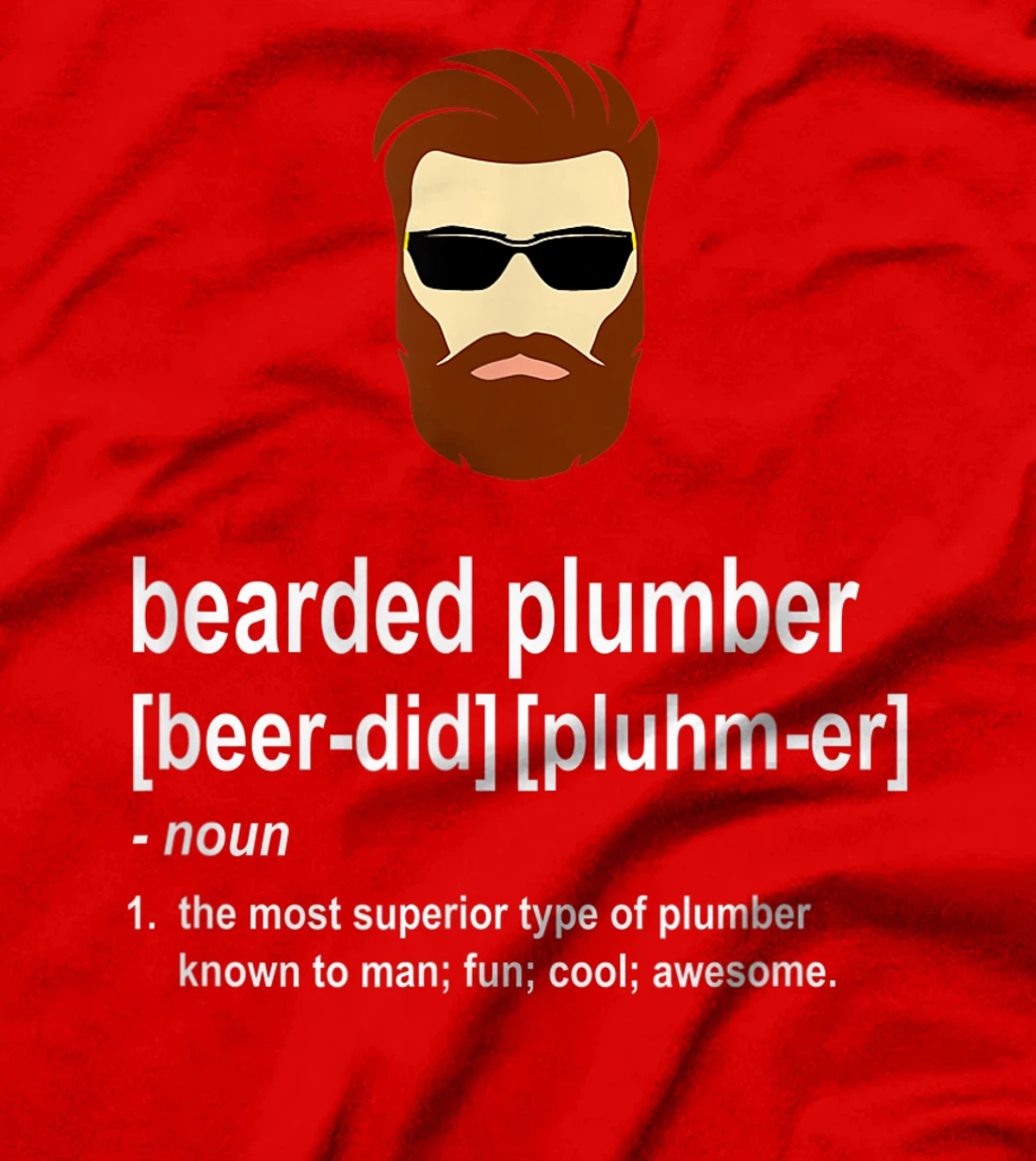 Mens Funny Brown Beard Plumber Gift for Men Son of a Plumber T-Shirt