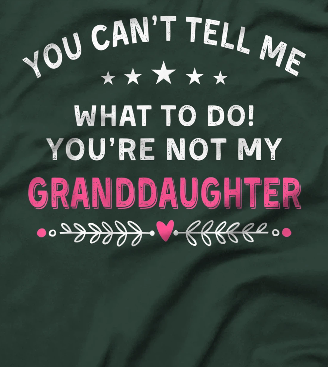 You Can't Tell Me What To Do You're Not My Granddaughter T-Shirt