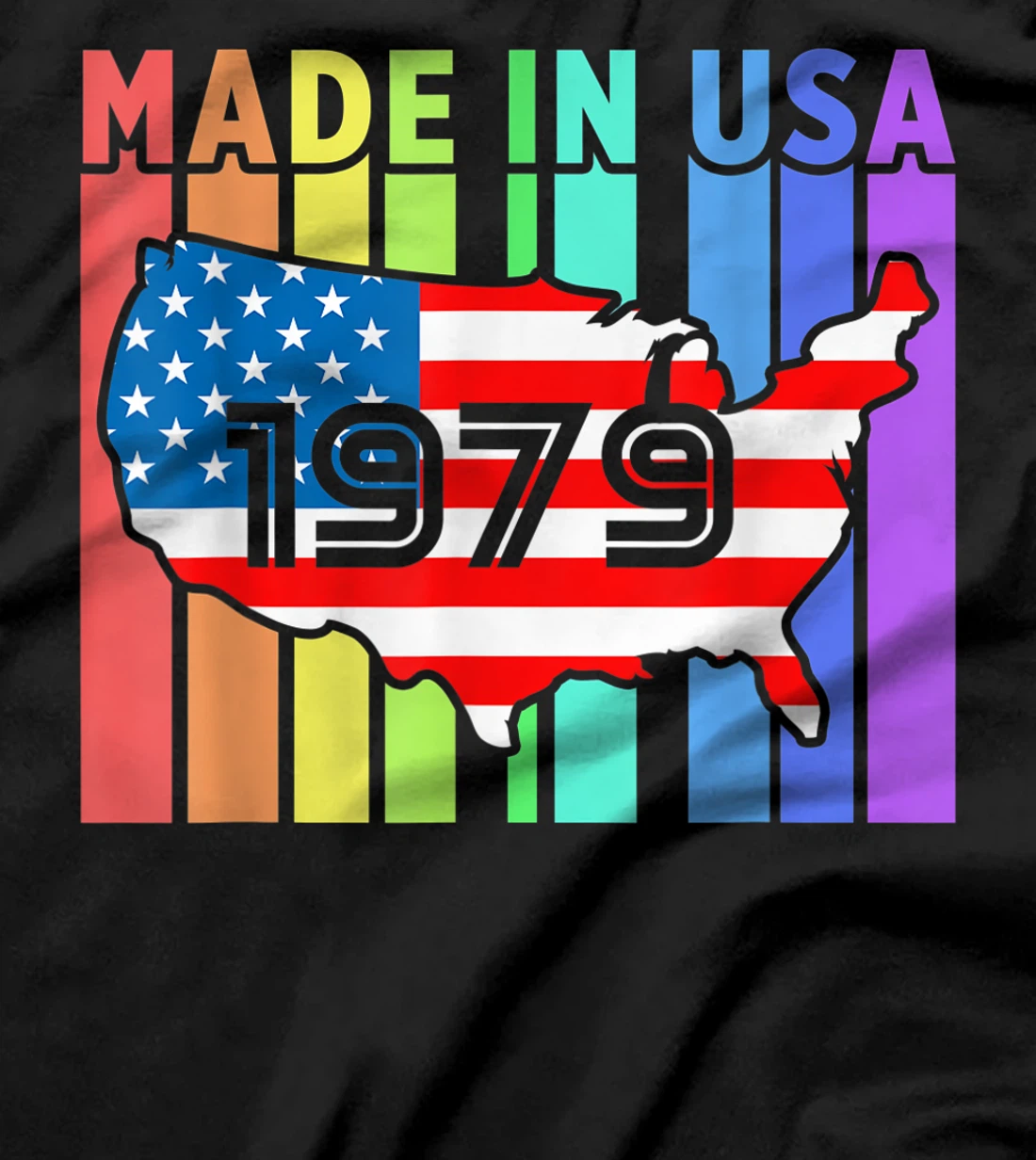 Born In USA Proud American Flag 1979 United States Country T-Shirt