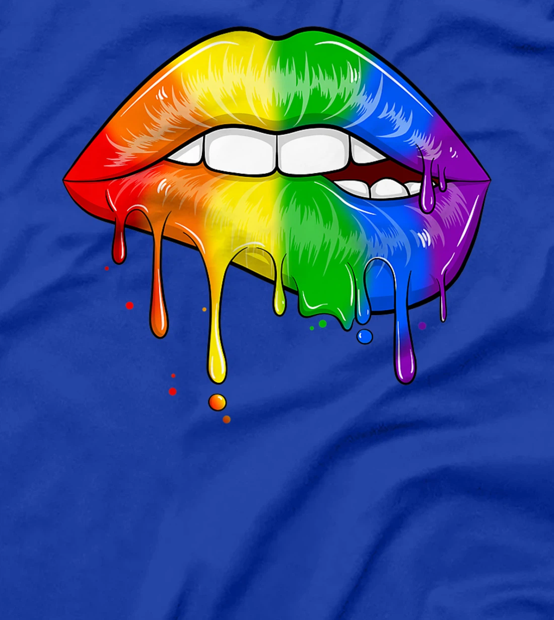 LGBT Rainbow Lip Gay Pride Lips Rainbow Flag Premium T-Shirt