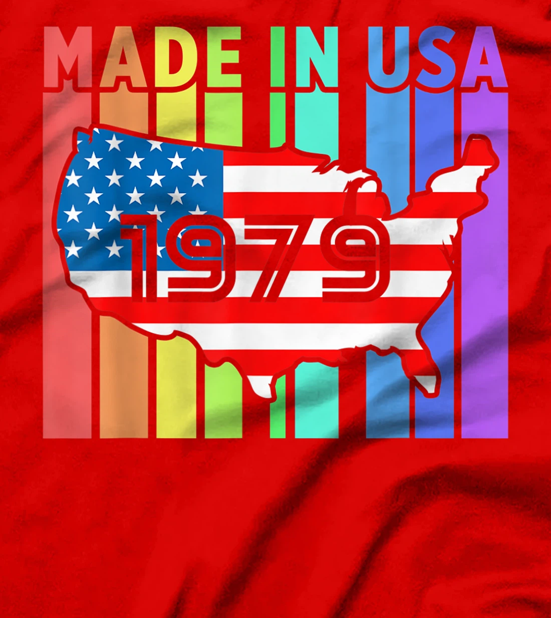 Born In USA Proud American Flag 1979 United States Country T-Shirt