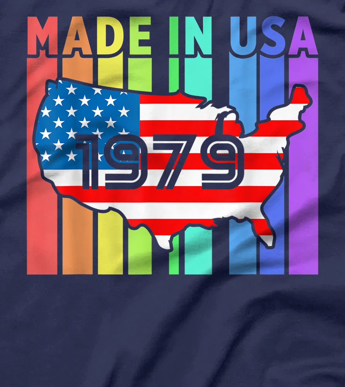 Born In USA Proud American Flag 1979 United States Country T-Shirt