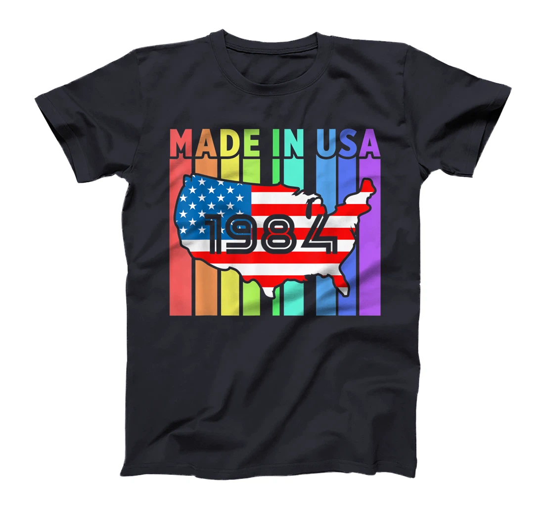Born In USA Proud American Flag 1984 United States Country T-Shirt