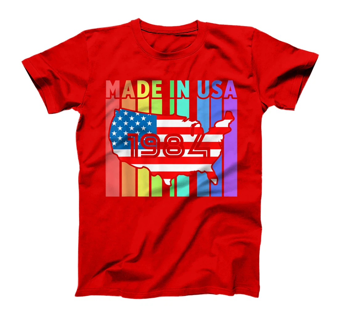 Born In USA Proud American Flag 1984 United States Country T-Shirt