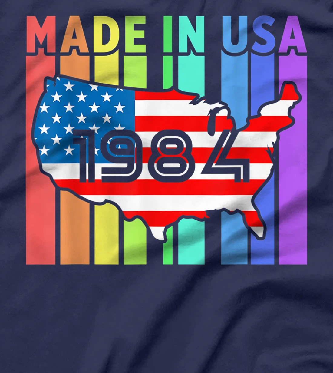 Born In USA Proud American Flag 1984 United States Country T-Shirt