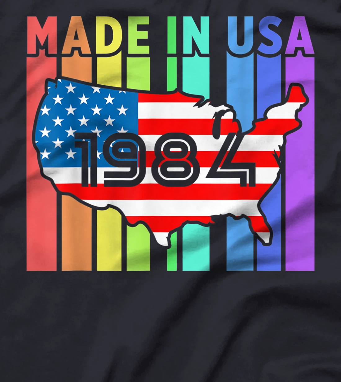 Born In USA Proud American Flag 1984 United States Country T-Shirt