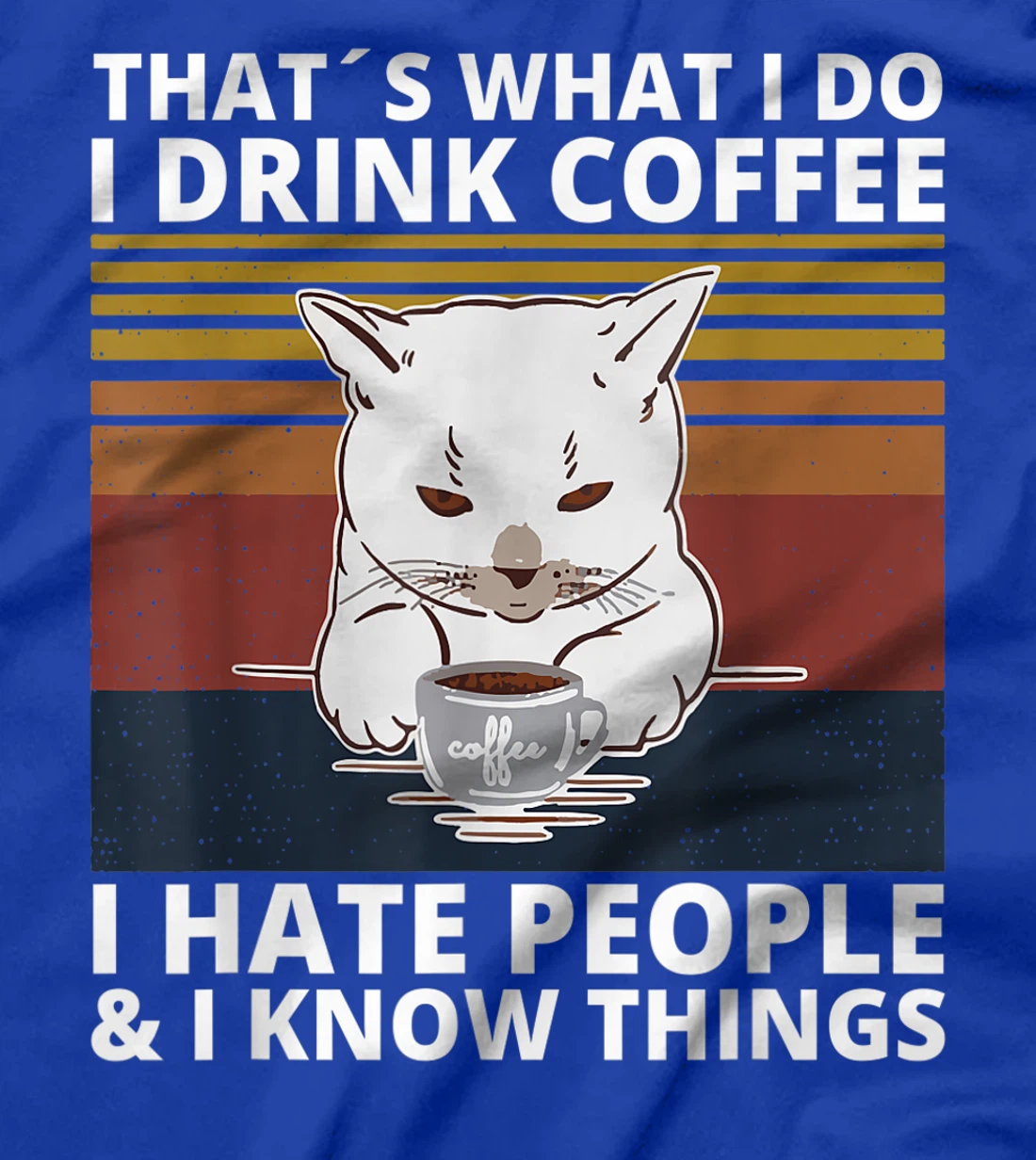 That's What I Do I Drink Coffee I Hate People And I Know cat T-Shirt