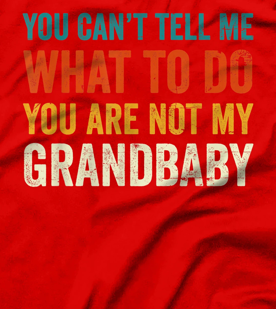 You can't tell me what to do you are not my grandbaby T-Shirt