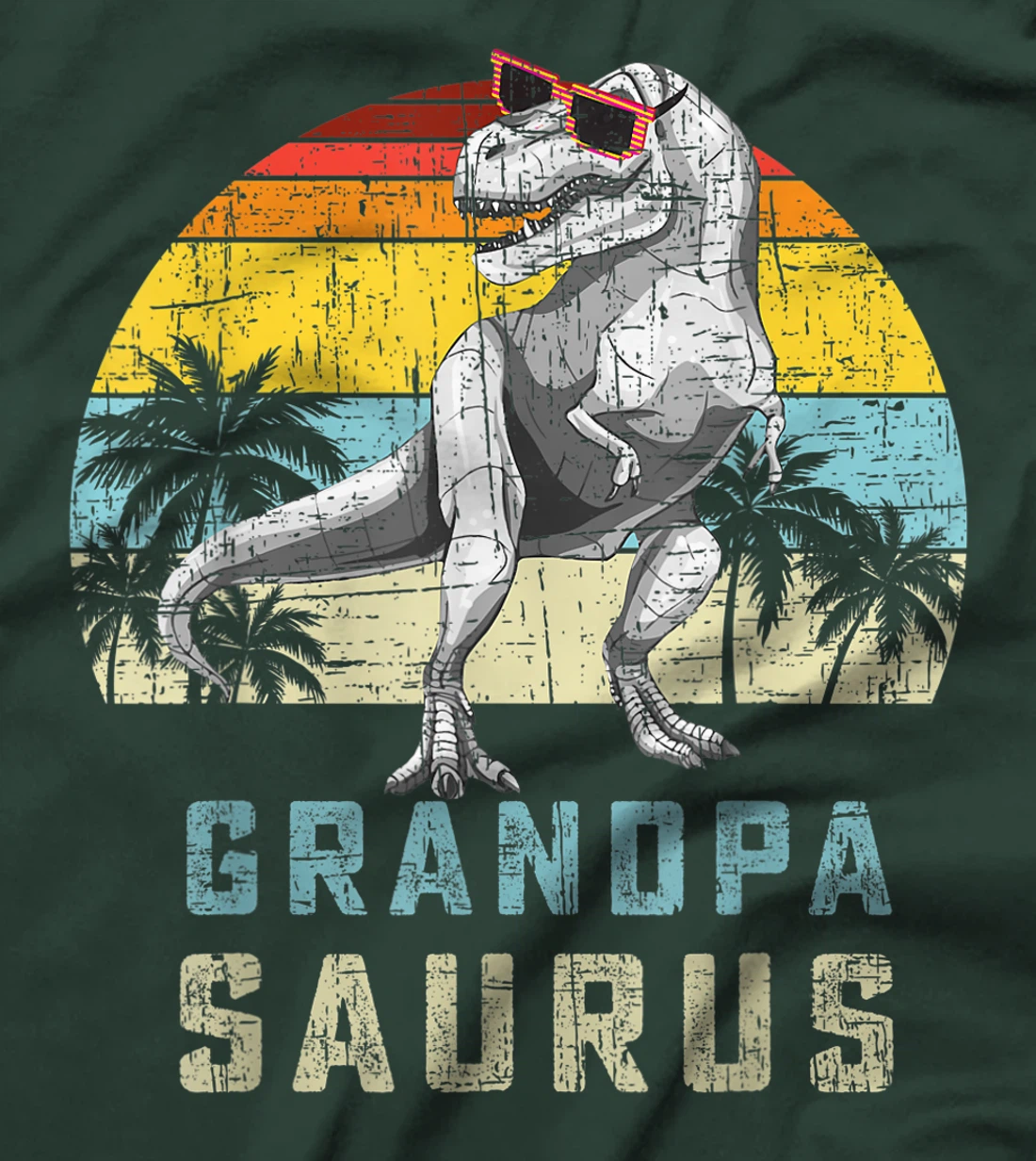Grandpasaurus Retro Vintage T Rex Grandpa Saurus Mens T-Shirt