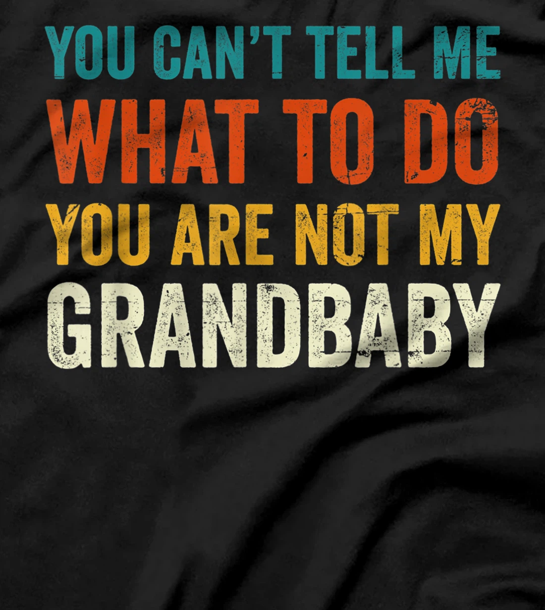You can't tell me what to do you are not my grandbaby T-Shirt