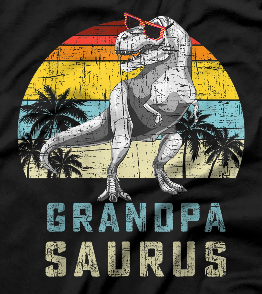 Grandpasaurus Retro Vintage T Rex Grandpa Saurus Mens T-Shirt