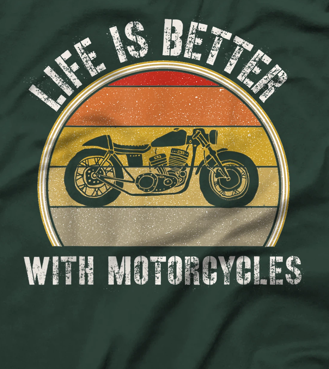 Retro Motorcycle Shirts Motorcyclist Gift Life Is Better T-Shirt