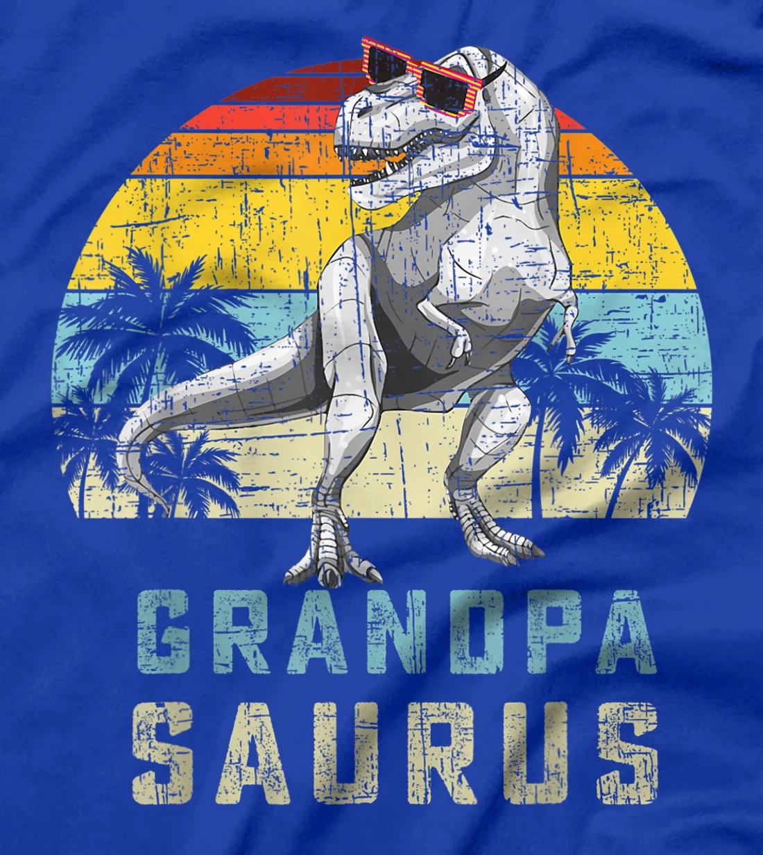 Grandpasaurus Retro Vintage T Rex Grandpa Saurus Mens T-Shirt