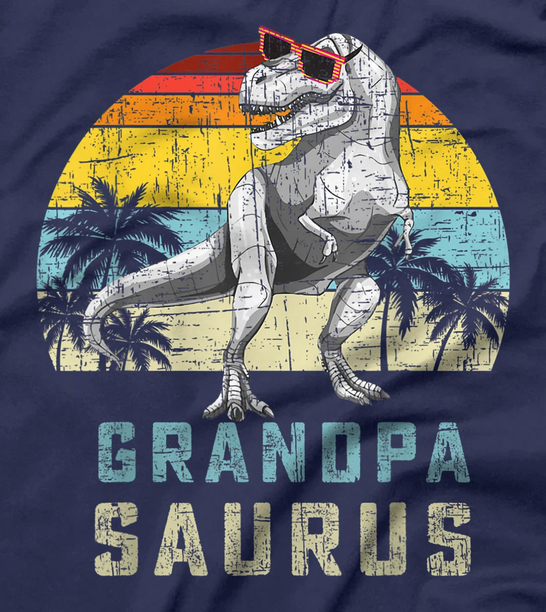 Grandpasaurus Retro Vintage T Rex Grandpa Saurus Mens T-Shirt