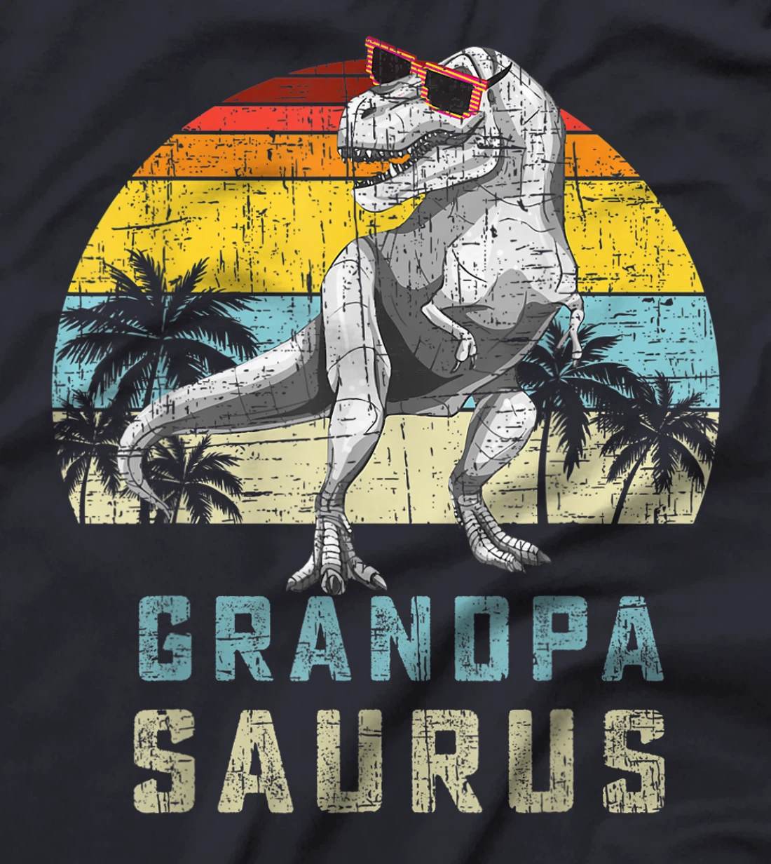 Grandpasaurus Retro Vintage T Rex Grandpa Saurus Mens T-Shirt