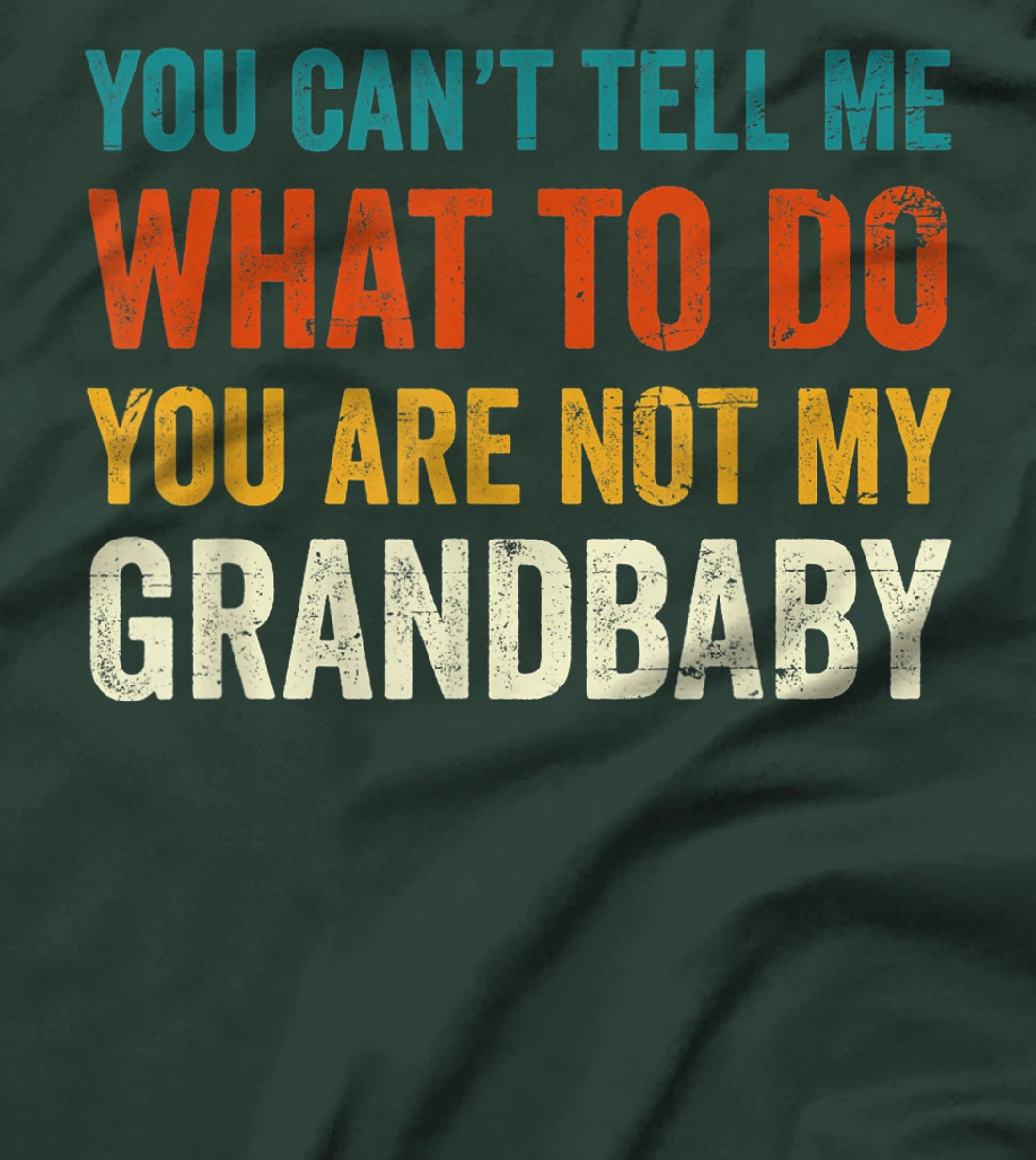 You can't tell me what to do you are not my grandbaby T-Shirt