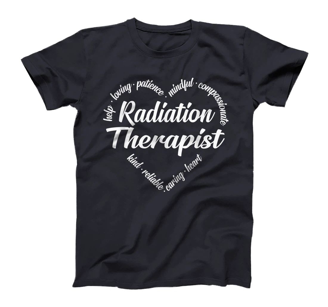 Radiation Therapist Heart Word Cloud T-Shirt