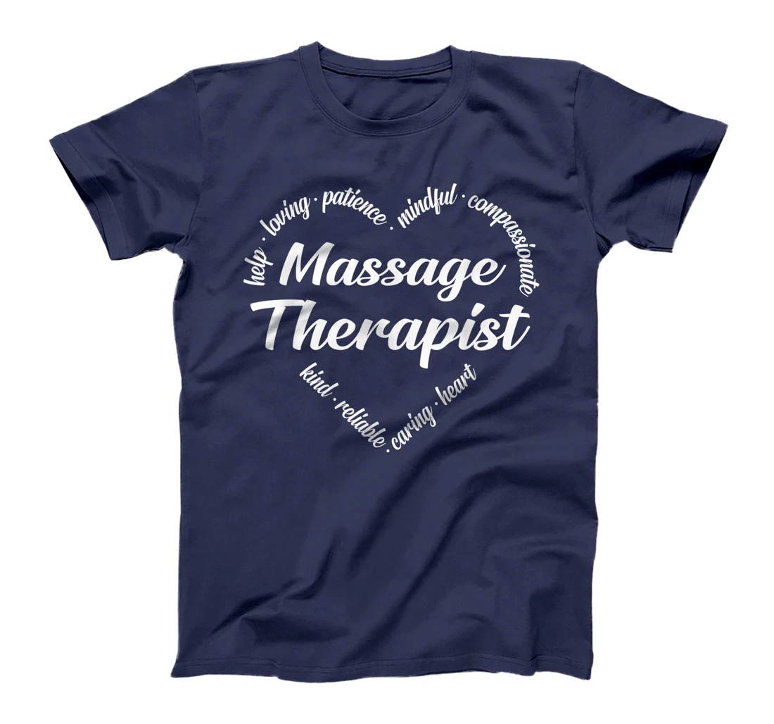 Massage Therapist Heart Word Cloud T-Shirt