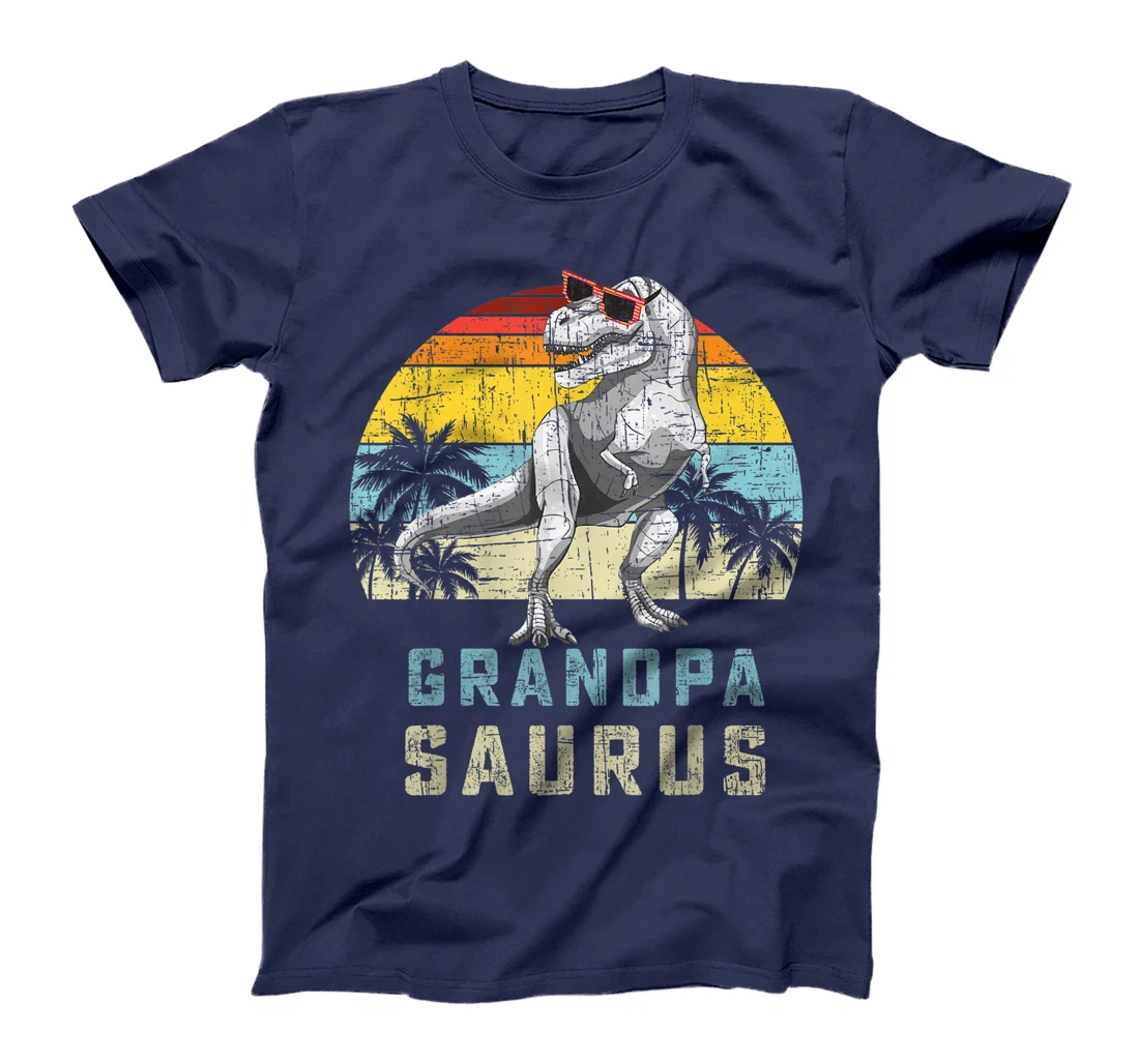 Grandpasaurus Retro Vintage T Rex Grandpa Saurus Mens T-Shirt
