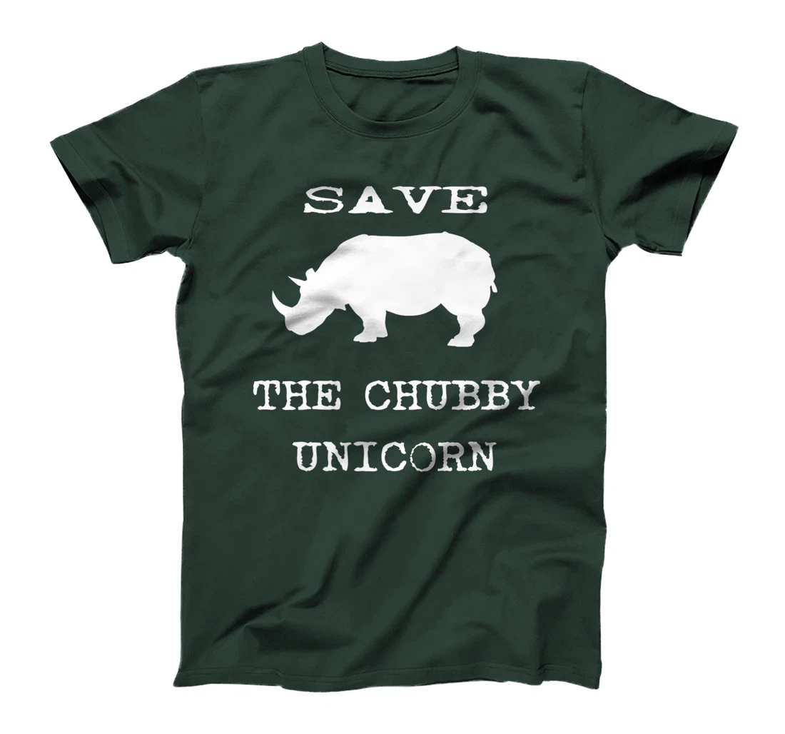 Save The Chubby Unicorn Novelty Graphic Sarcastic Premium T-Shirt