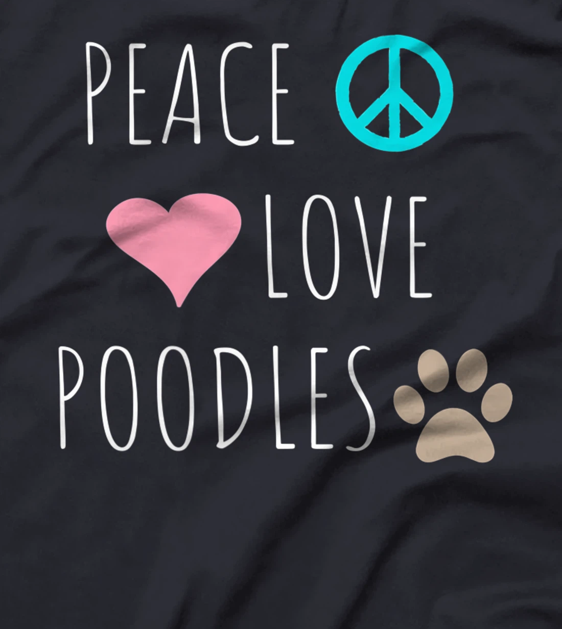Peace Love Poodles Cute Dog Puppy Pet Lover Premium T-Shirt