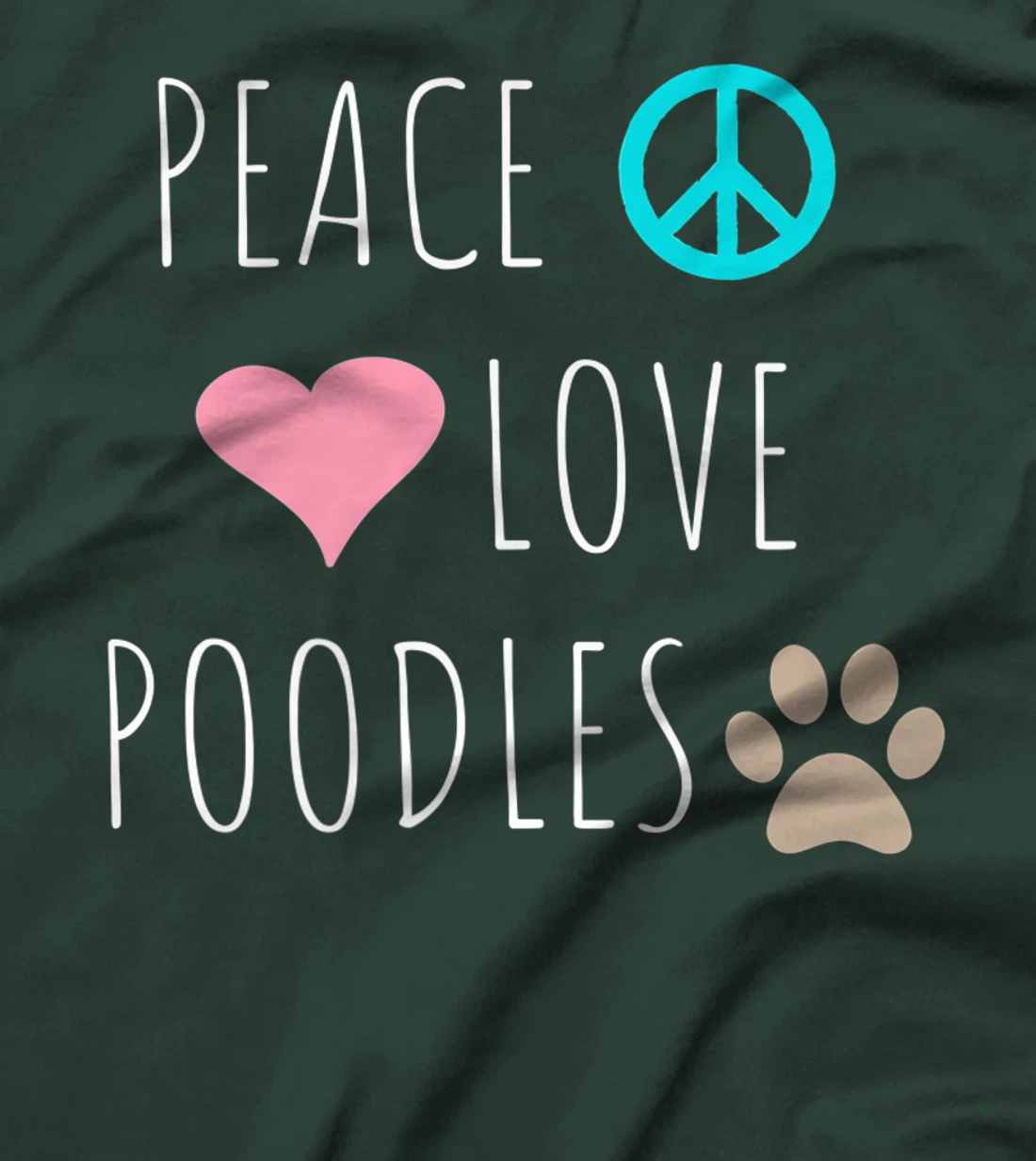 Peace Love Poodles Cute Dog Puppy Pet Lover Premium T-Shirt