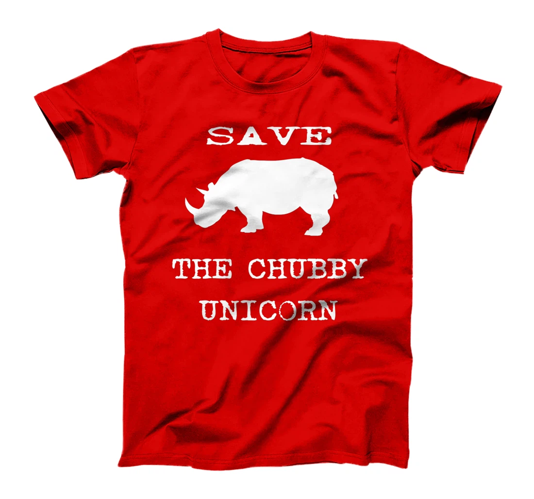 Save The Chubby Unicorn Novelty Graphic Sarcastic Premium T-Shirt