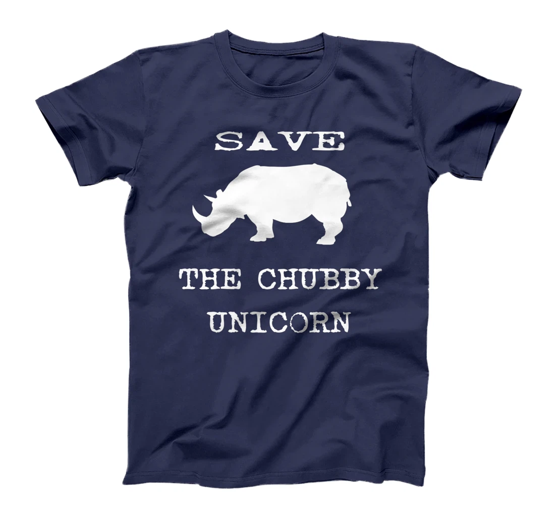 Save The Chubby Unicorn Novelty Graphic Sarcastic Premium T-Shirt