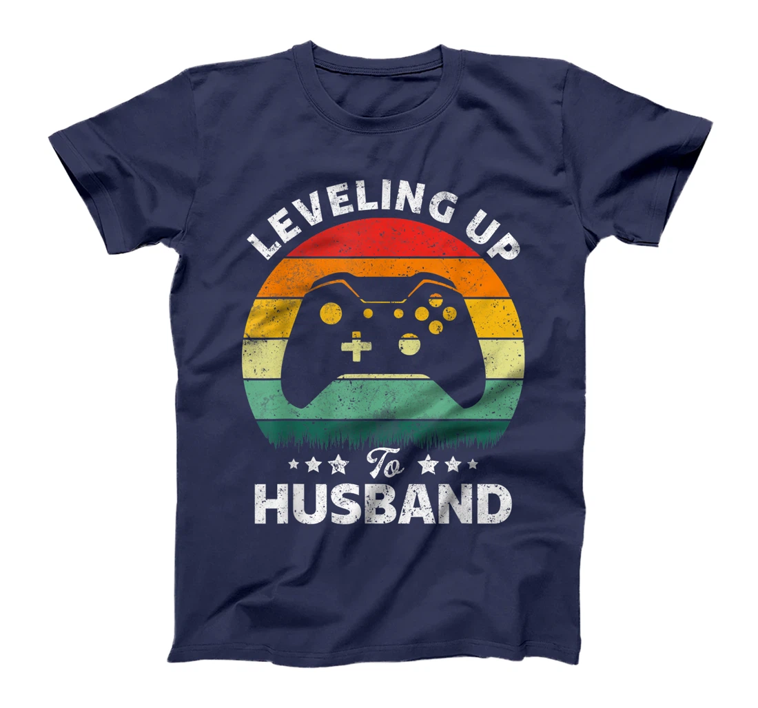 Leveling up to husband Gift Engagement for Video Game Lovers T-Shirt
