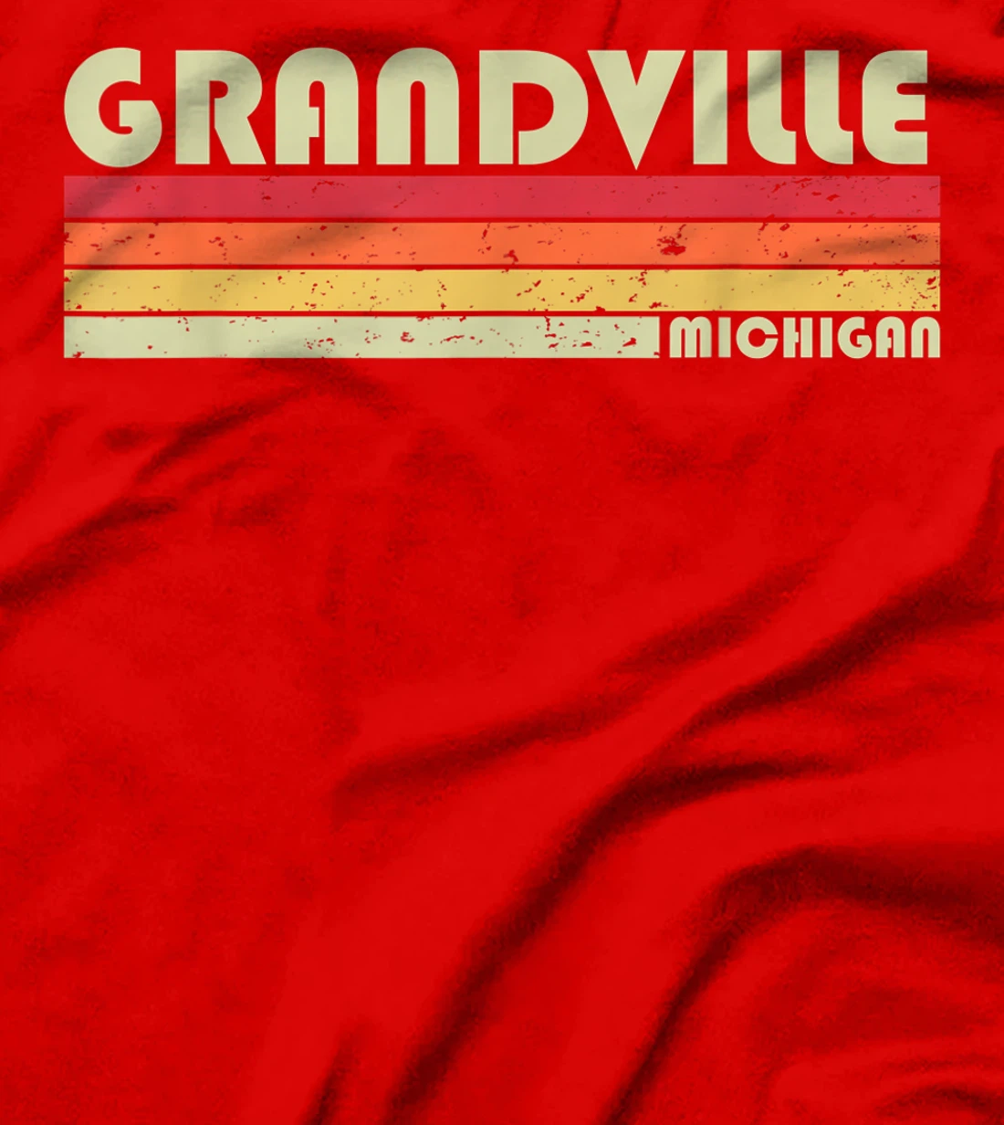 GRANDVILLE MI MICHIGAN Funny City Home Roots Gift Retro 80s T-Shirt