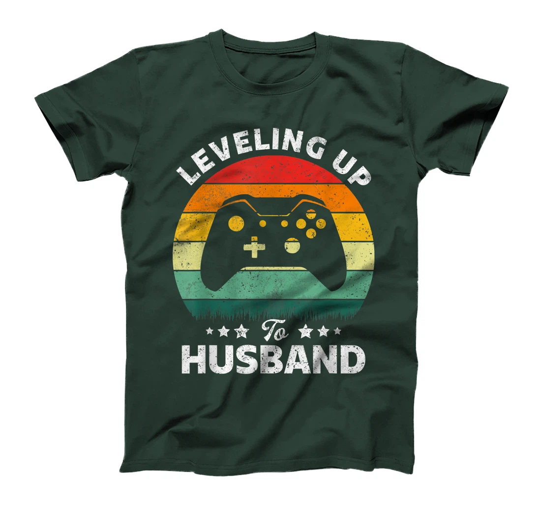 Leveling up to husband Gift Engagement for Video Game Lovers T-Shirt